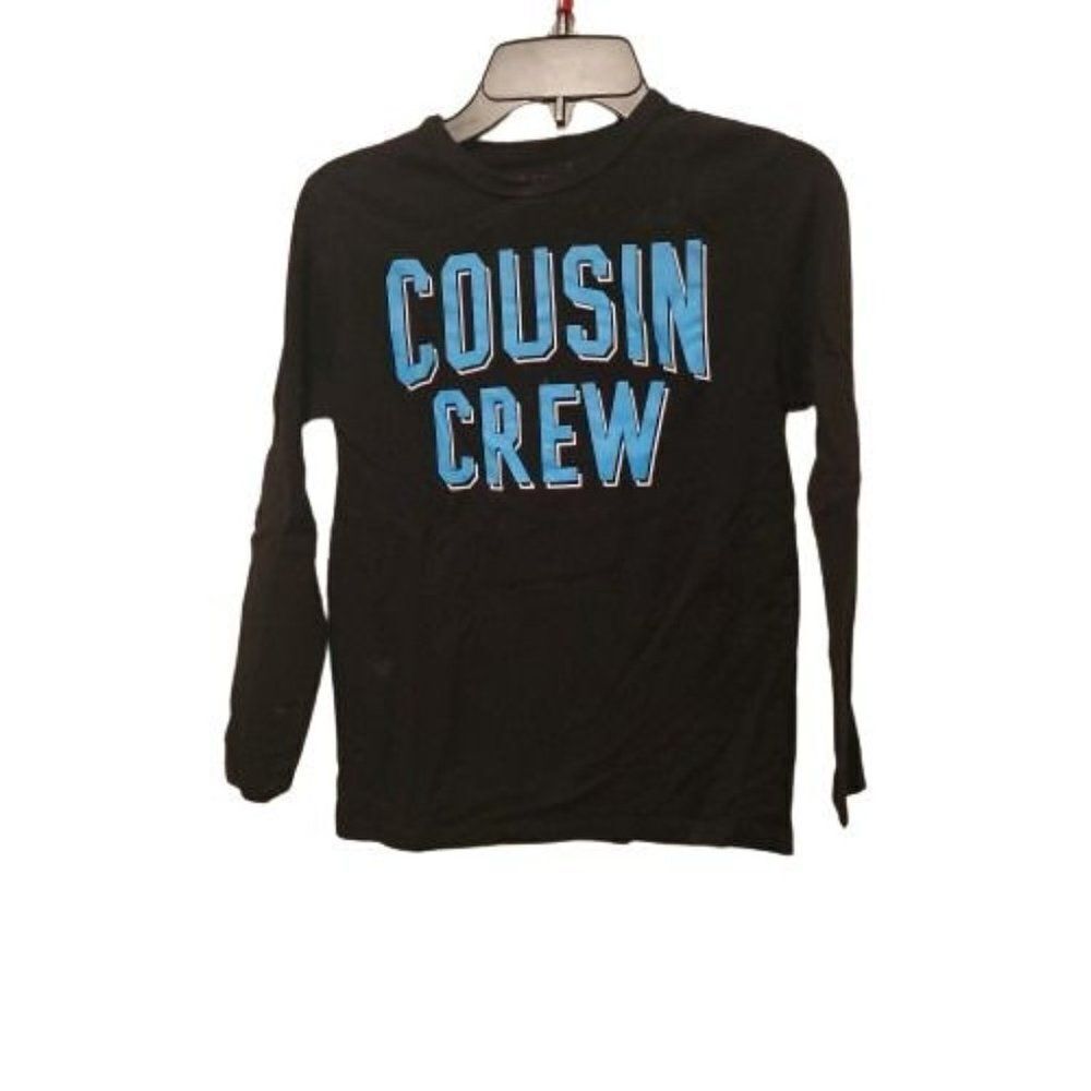 The Children's Place Boys Black Crew Neck Long Sleeve Pullover T-Shirt Size M